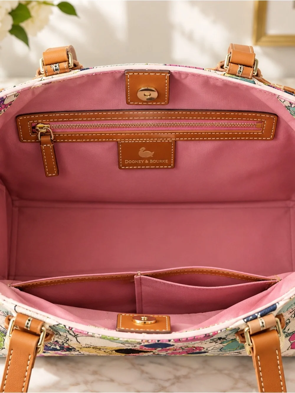 Dooney & Bourke Disney Princess Satchel in Pink and Tan